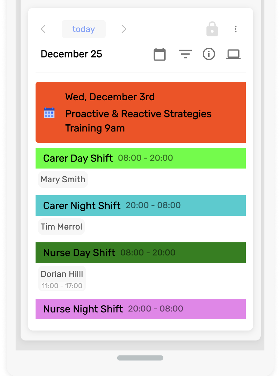 care team management rota